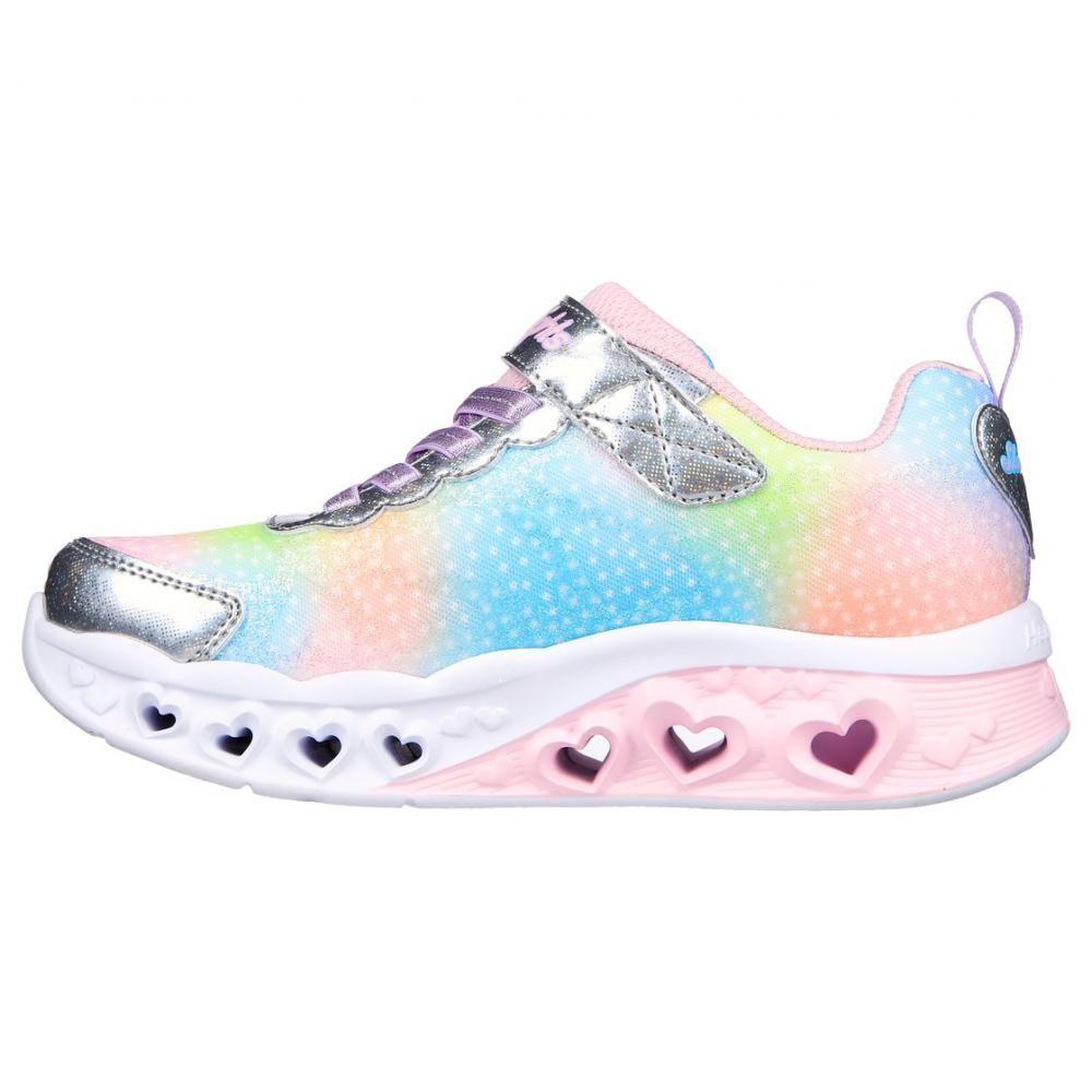 Zapatillas Niña Flutter H Lights Simply Love Gris Skechers-4