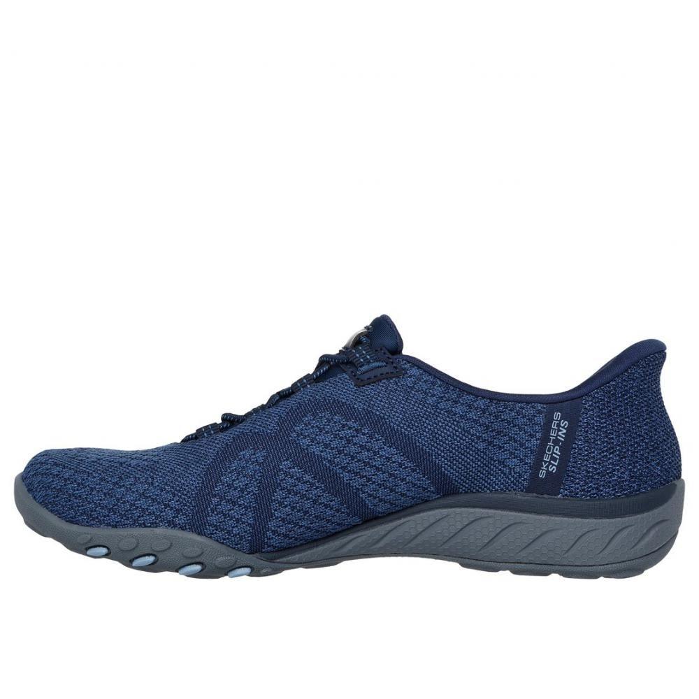 Zapatillas Mujer Slipins Breathe Easy Knitty Azul Skechers-4