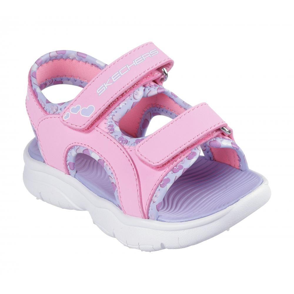 Sandalia Niña Flex Splash Heart Galore Rosado Skechers-4