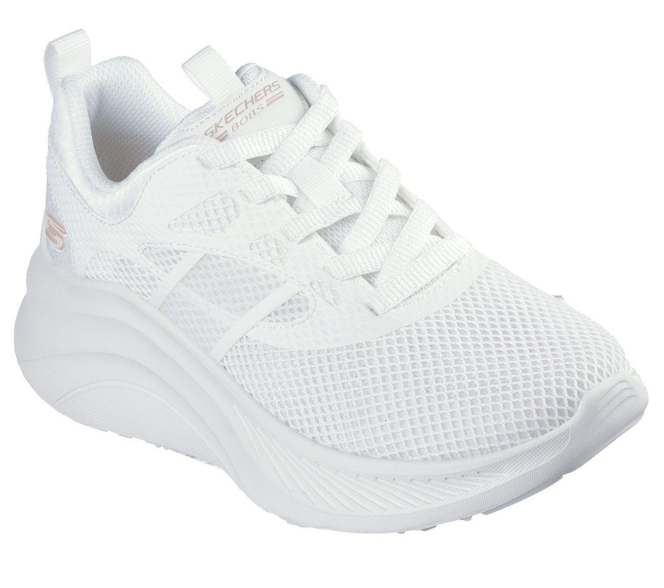 Zapatillas Mujer BobsChaos Hi Dazzling Glint Blanco Skechers-3