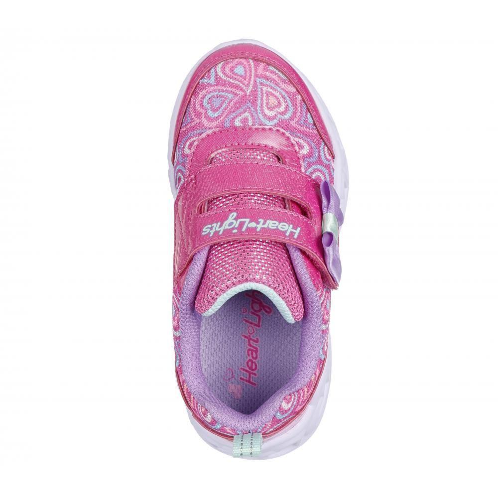 Zapatilla Niña Heart Lights Boogie Land Rosado Skechers-1
