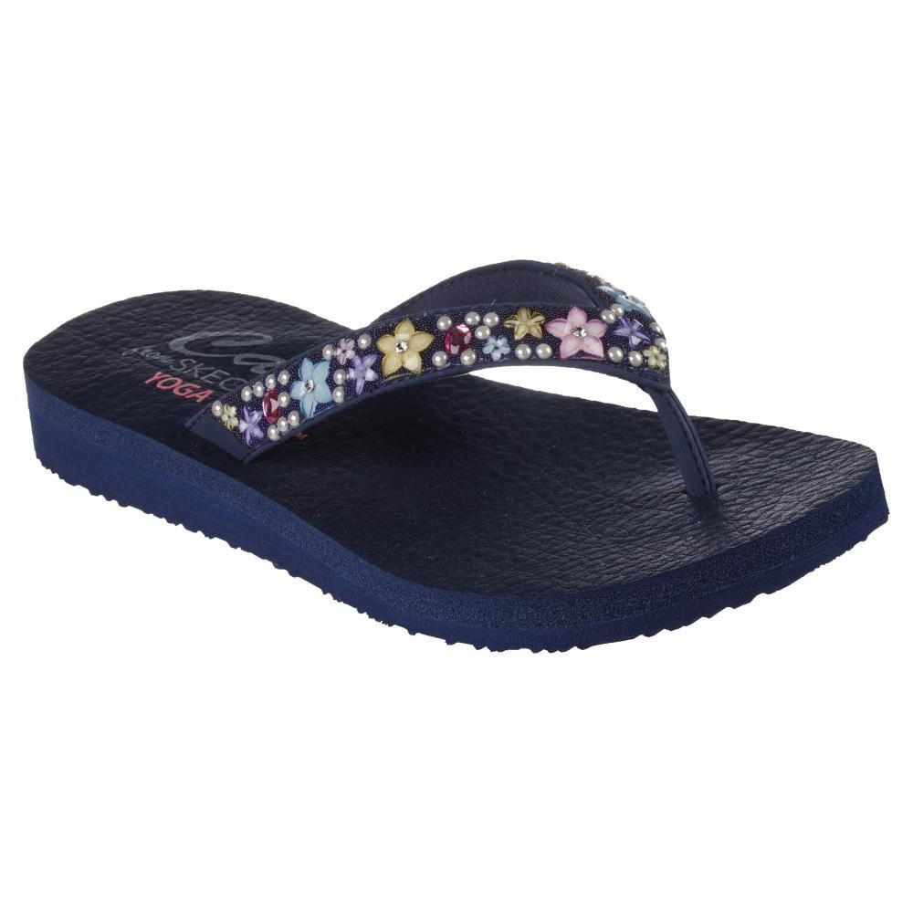 Sandalia Mujer Meditation Dancing Daisy Azul Skechers-5