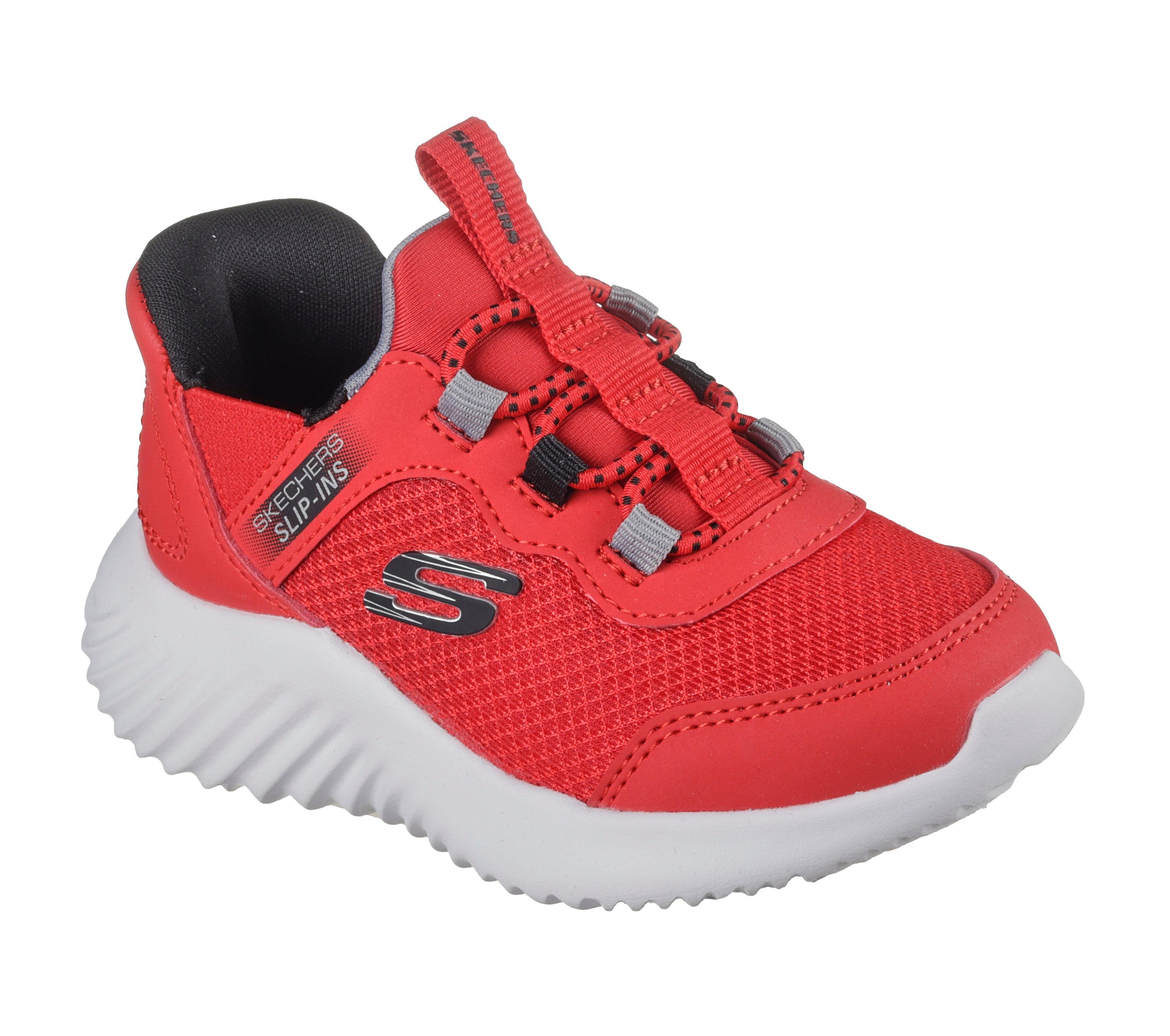 Zapatilla Niño Slip-ins Bounder Brisk-Burst Rojo Skechers-4