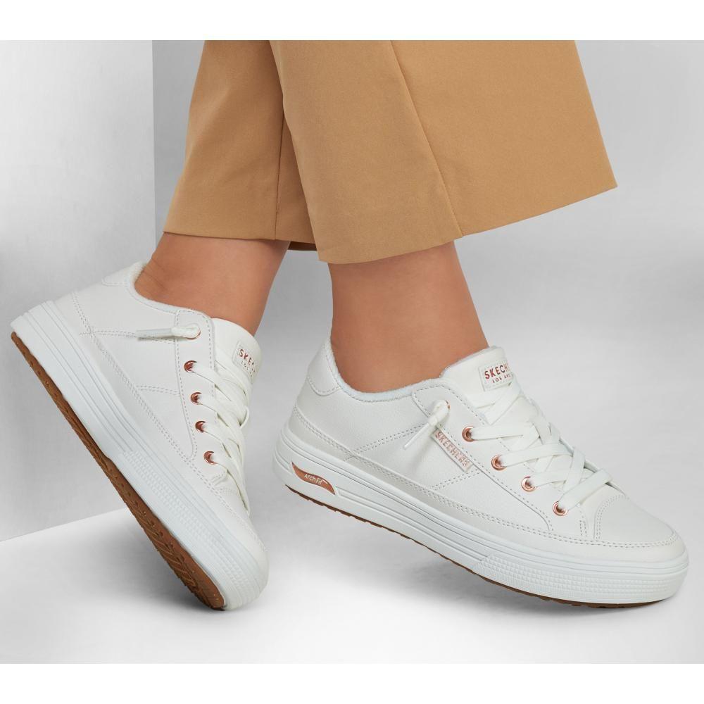 Zapatilla Mujer Arch Fit Arcade On My Way Blanco Skechers-1