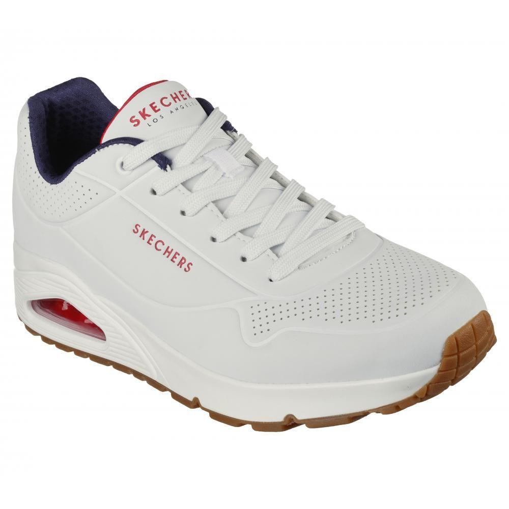 Zapatilla Hombre Uno Stand On Air Blanco Skechers -5