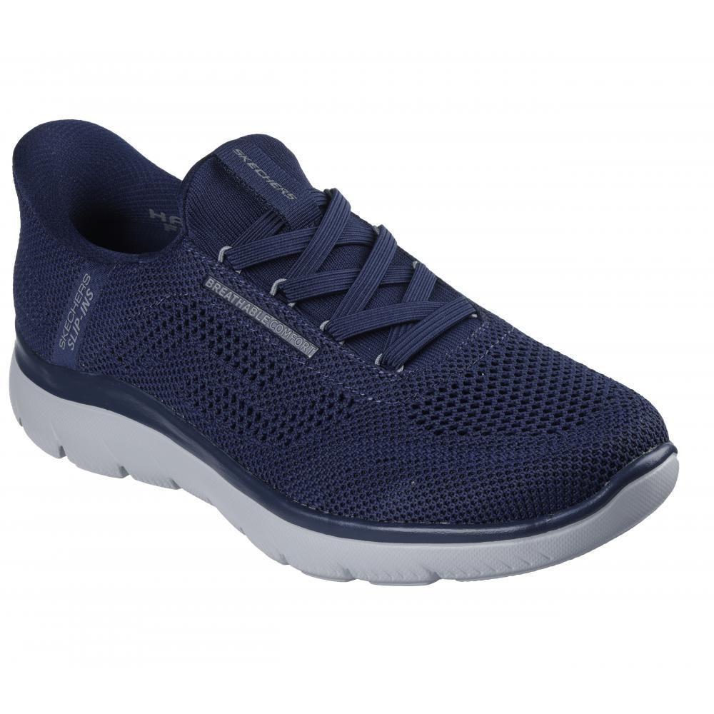 Zapatilla Hombre Summits Perfo Azul Skechers-4