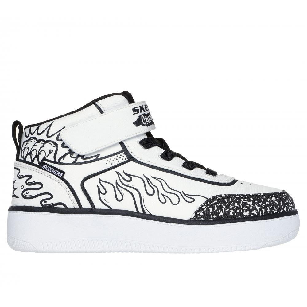 Zapatilla Niño Sport Court 92 Color-Blitz Blanco Skechers-0