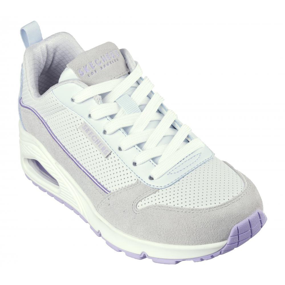 Zapatilla Mujer Uno Two Much Fun Gris Skechers-4