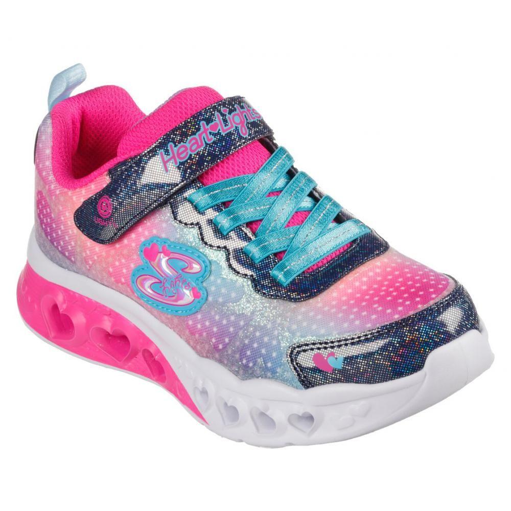 Zapatillas Niña Flutter H Lights Simply Love Azul Skechers-3