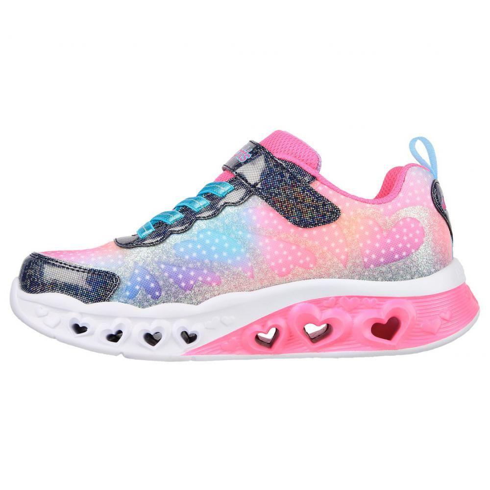 Zapatillas Niña Flutter H Lights Simply Love Azul Skechers-4