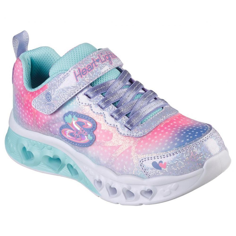 Zapatillas Niña Flutter H Lights Simply Love Morado Skechers-3