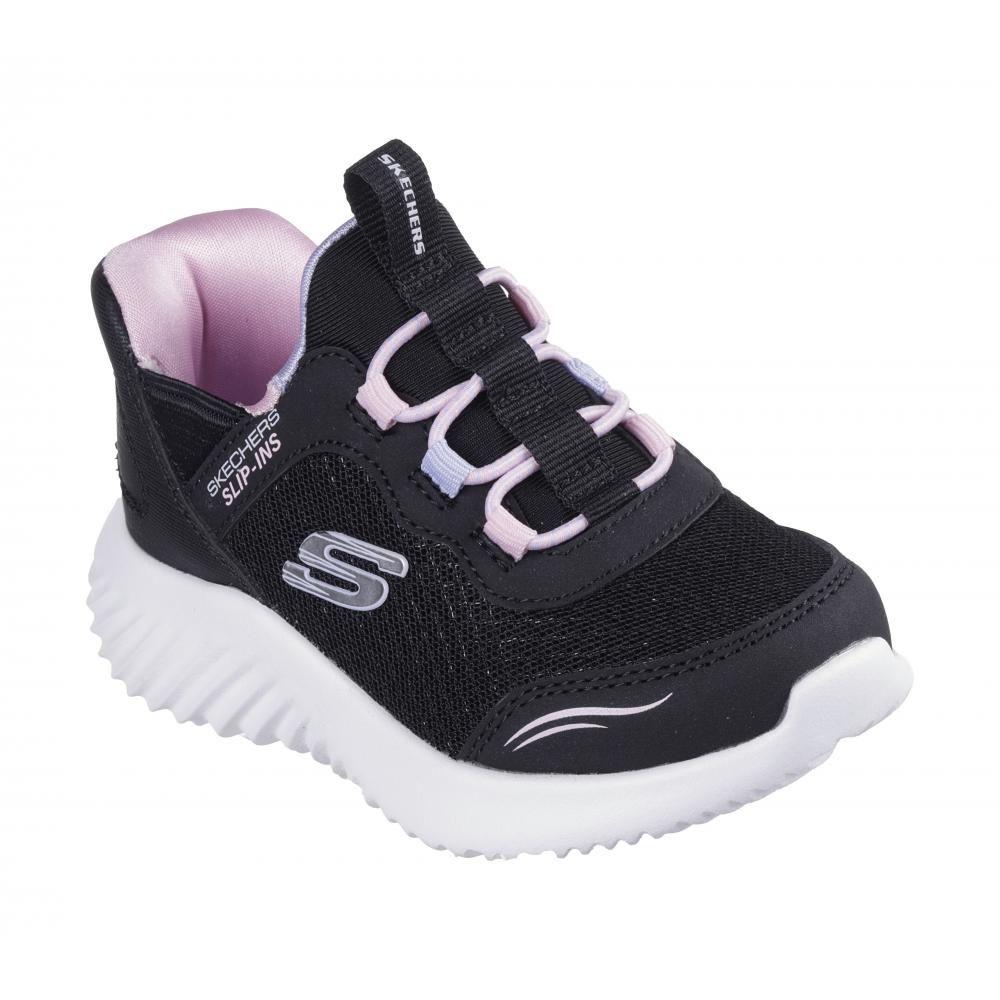 Zapatilla Niña Skechers Slip-ins: Bounder Negro-4