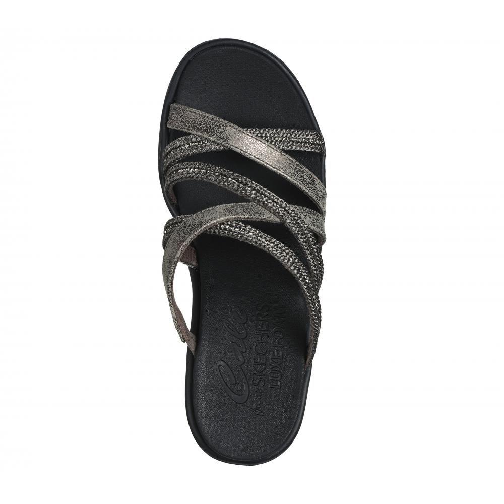 Sandalia Mujer Rumble On Classy Way Gris Skechers-1