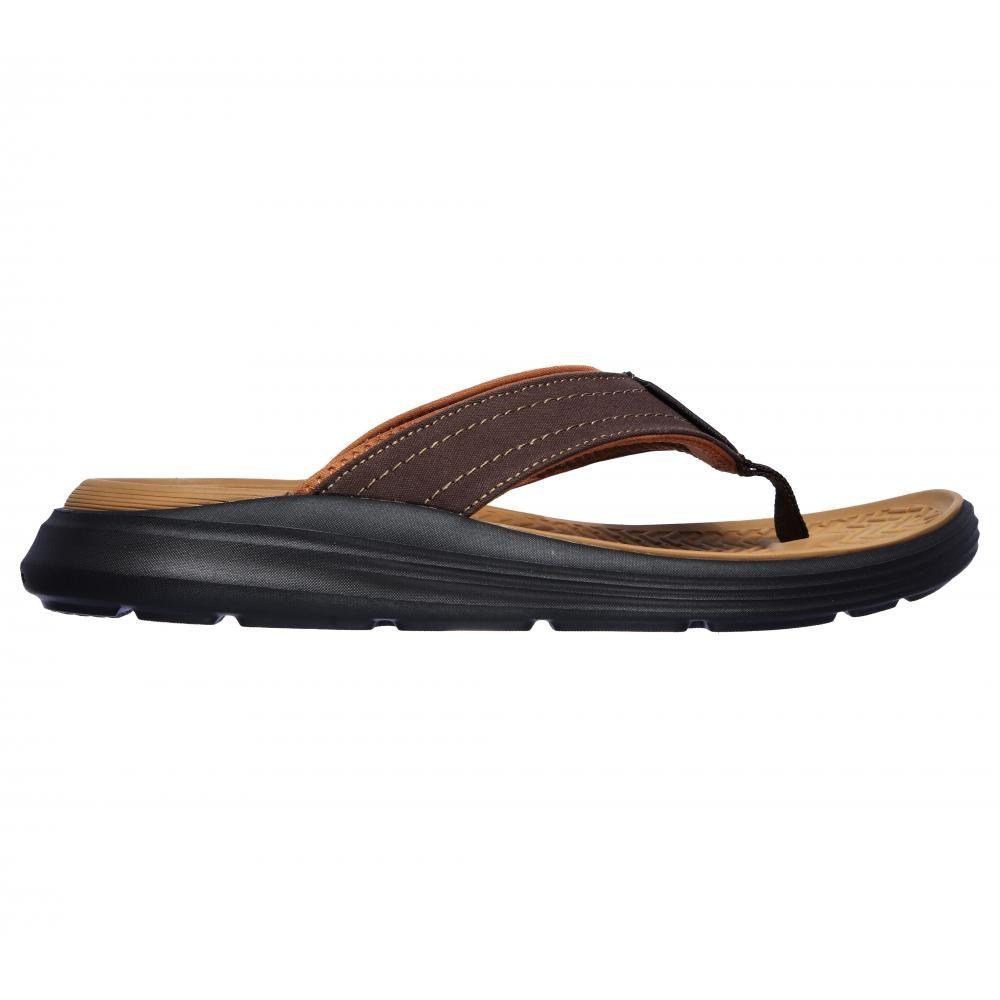 Sandalia Hombre Sargo Reyon Café Skechers-0