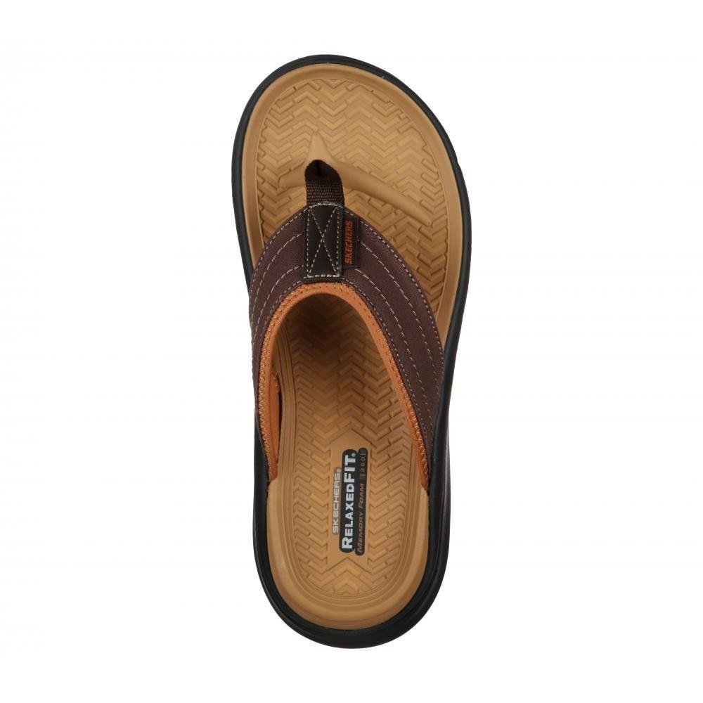 Sandalia Hombre Sargo Reyon Café Skechers-1