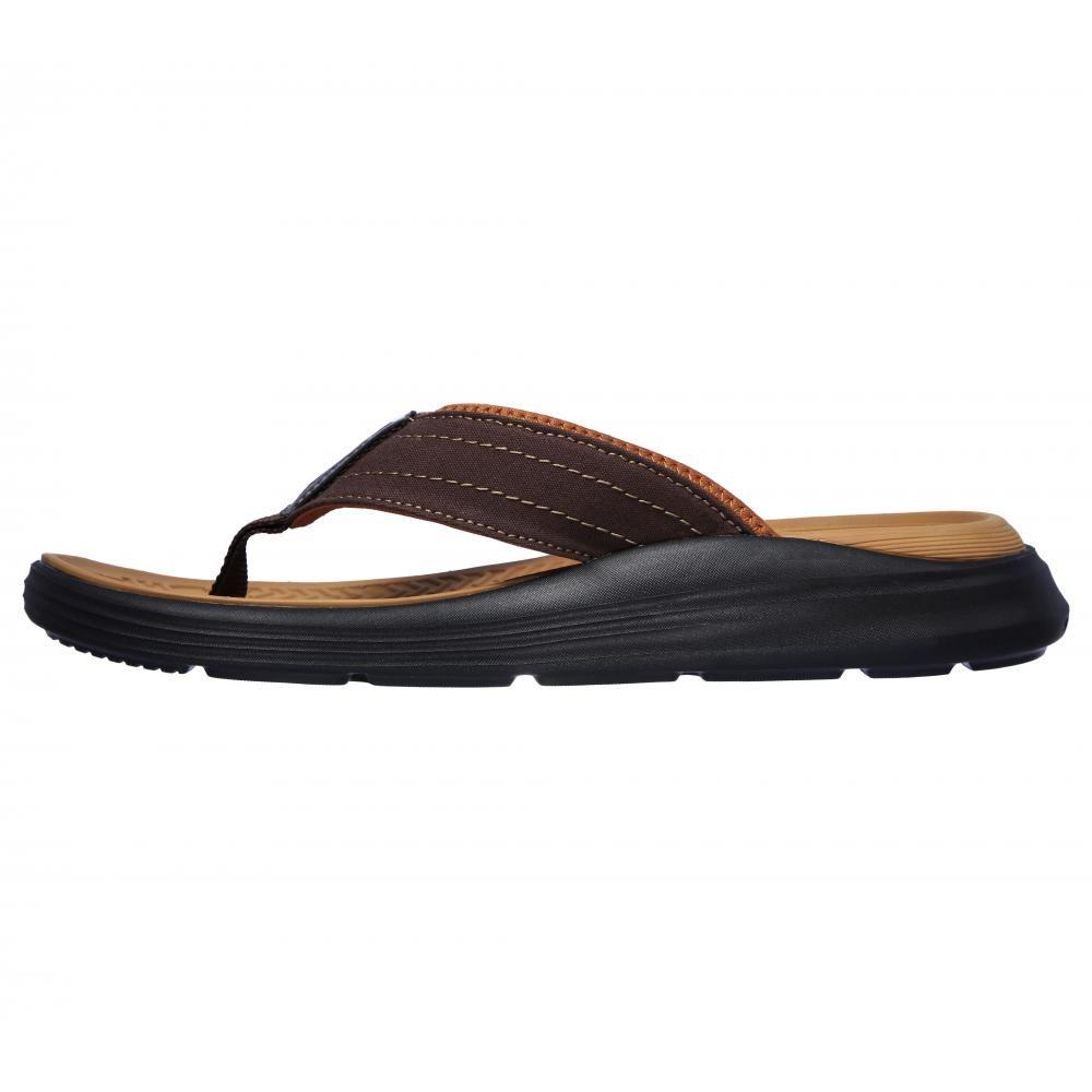 Sandalia Hombre Sargo Reyon Café Skechers-3