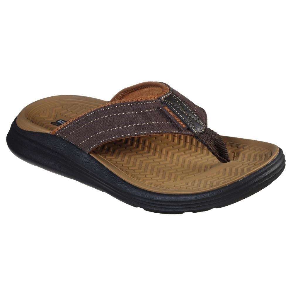 Sandalia Hombre Sargo Reyon Café Skechers-4