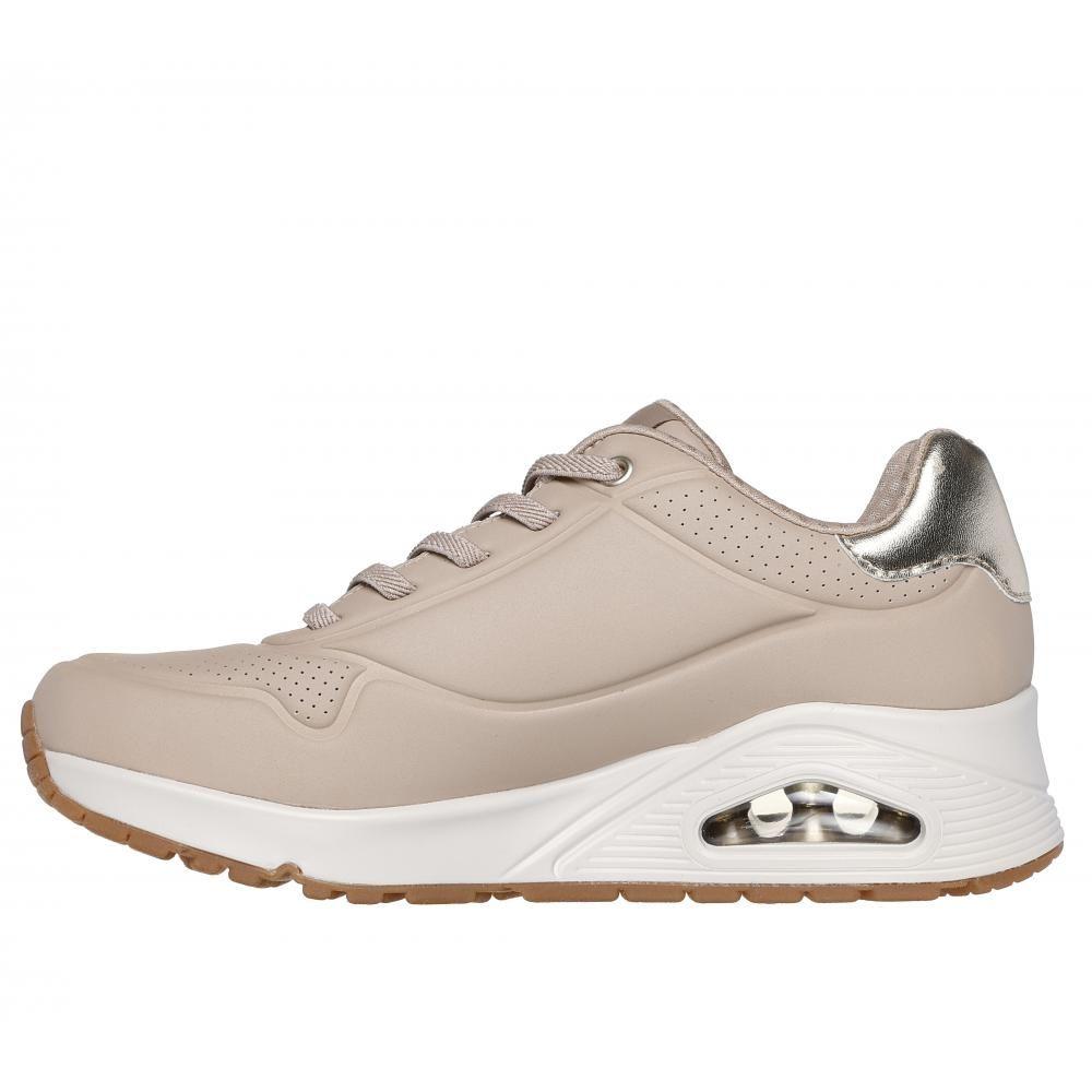 Zapatilla Mujer Uno Shimmer Away Beige Skechers A-3