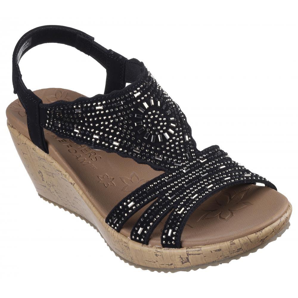 Sandalia Mujer Beverlee Dazzling Charm Negro Skechers-4
