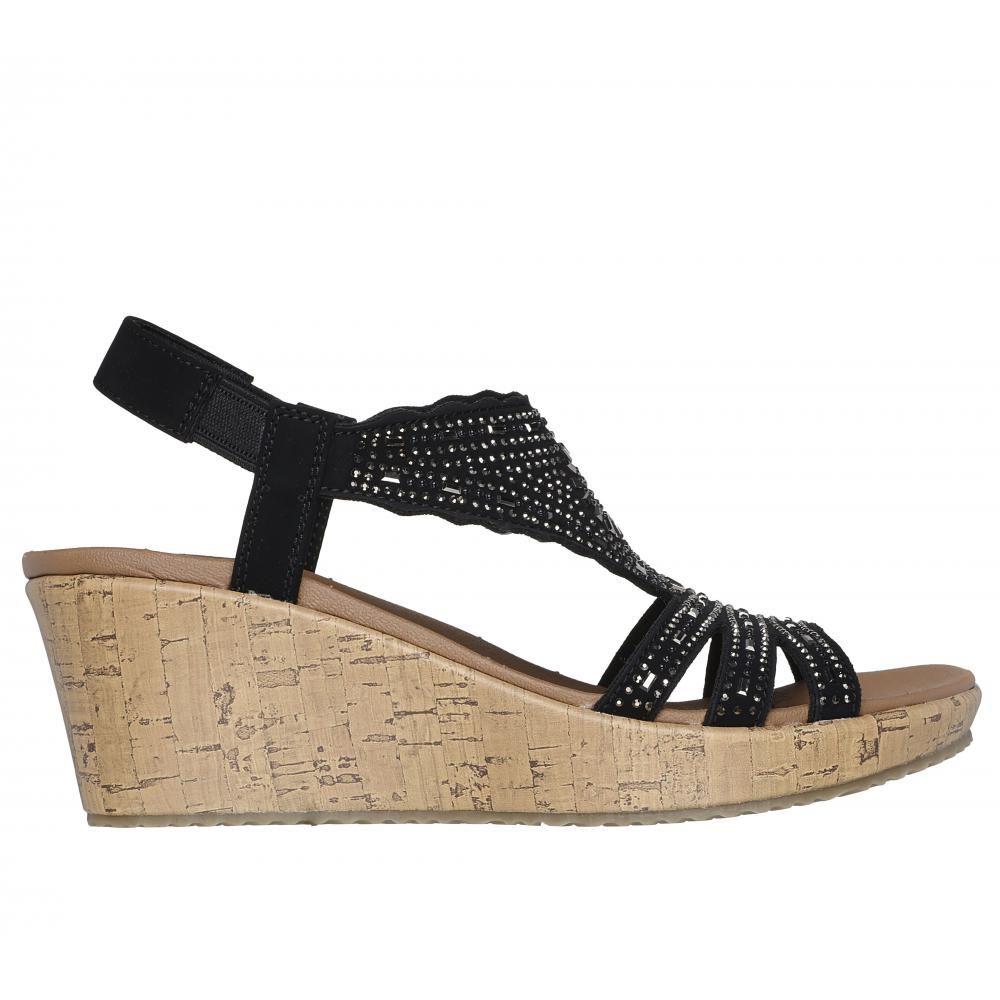 Sandalia Mujer Beverlee Dazzling Charm Negro Skechers-0