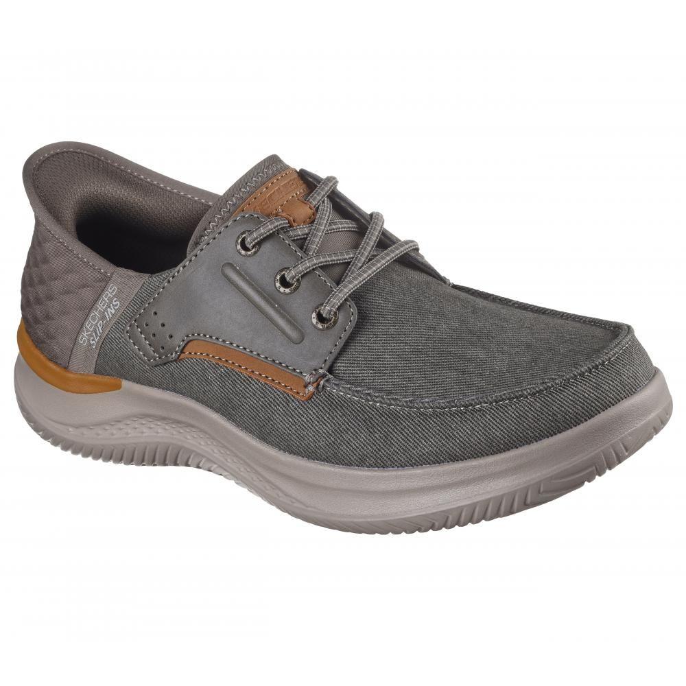 Zapatos Hombre Slip-ins Hasting BRN Café Skechers-4