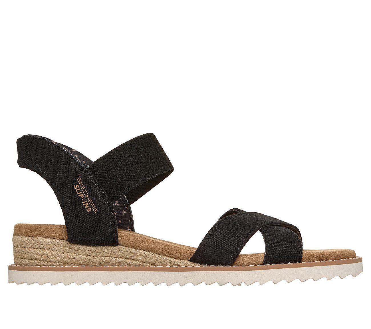 Sandalias Skechers Mujer Slip-Ins Bobs Desert Kiss Negro-0