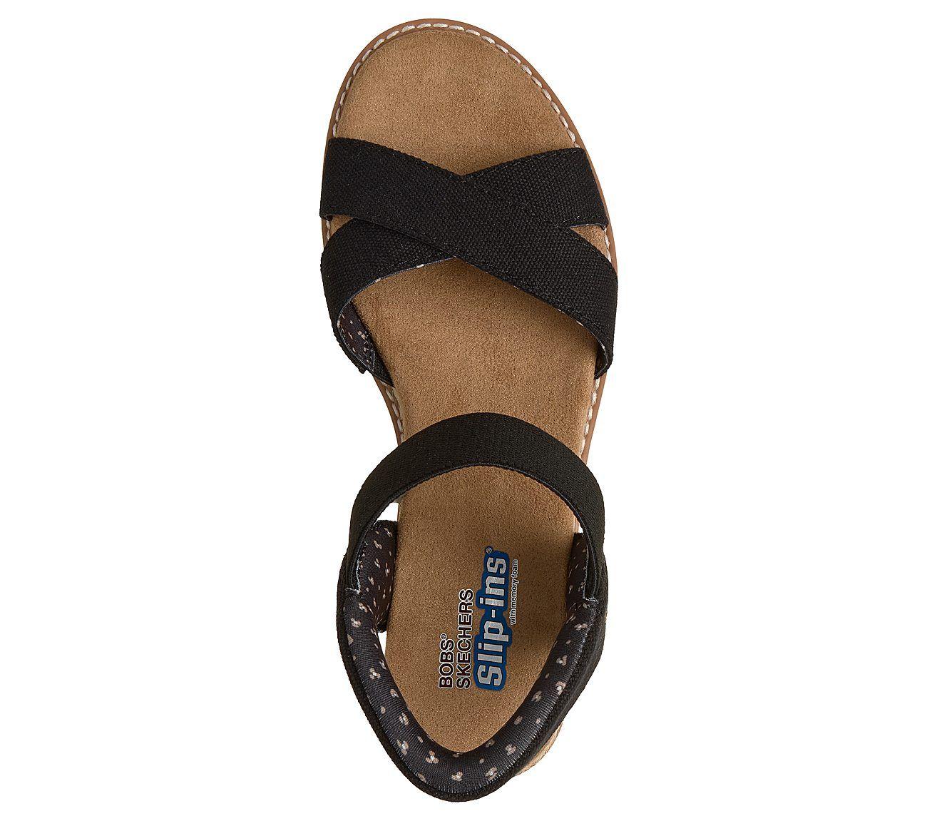 Sandalias Skechers Mujer Slip-Ins Bobs Desert Kiss Negro-1