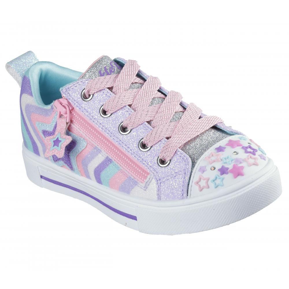Zapatilla Niña Twinkle Sparks Cosmic Burst Morado Skechers-4