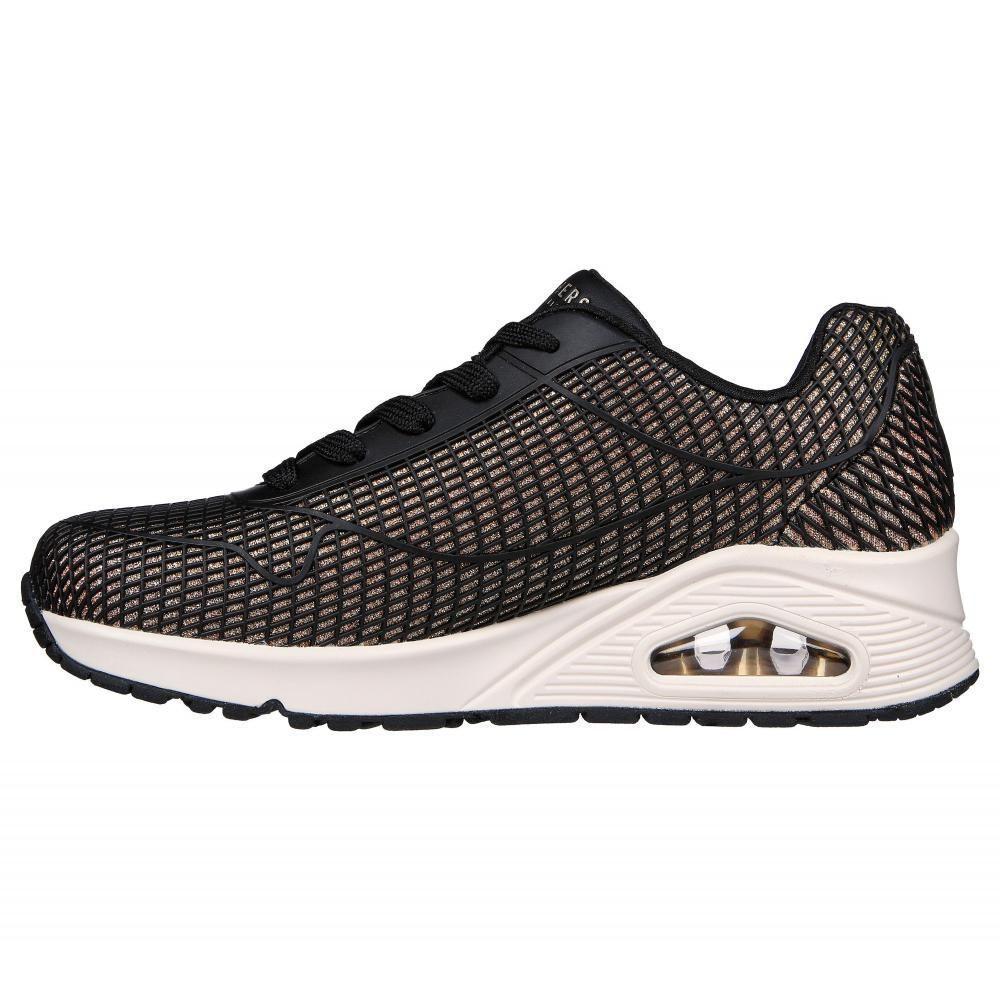 Zapatilla Mujer Uno  Negro Skechers-3