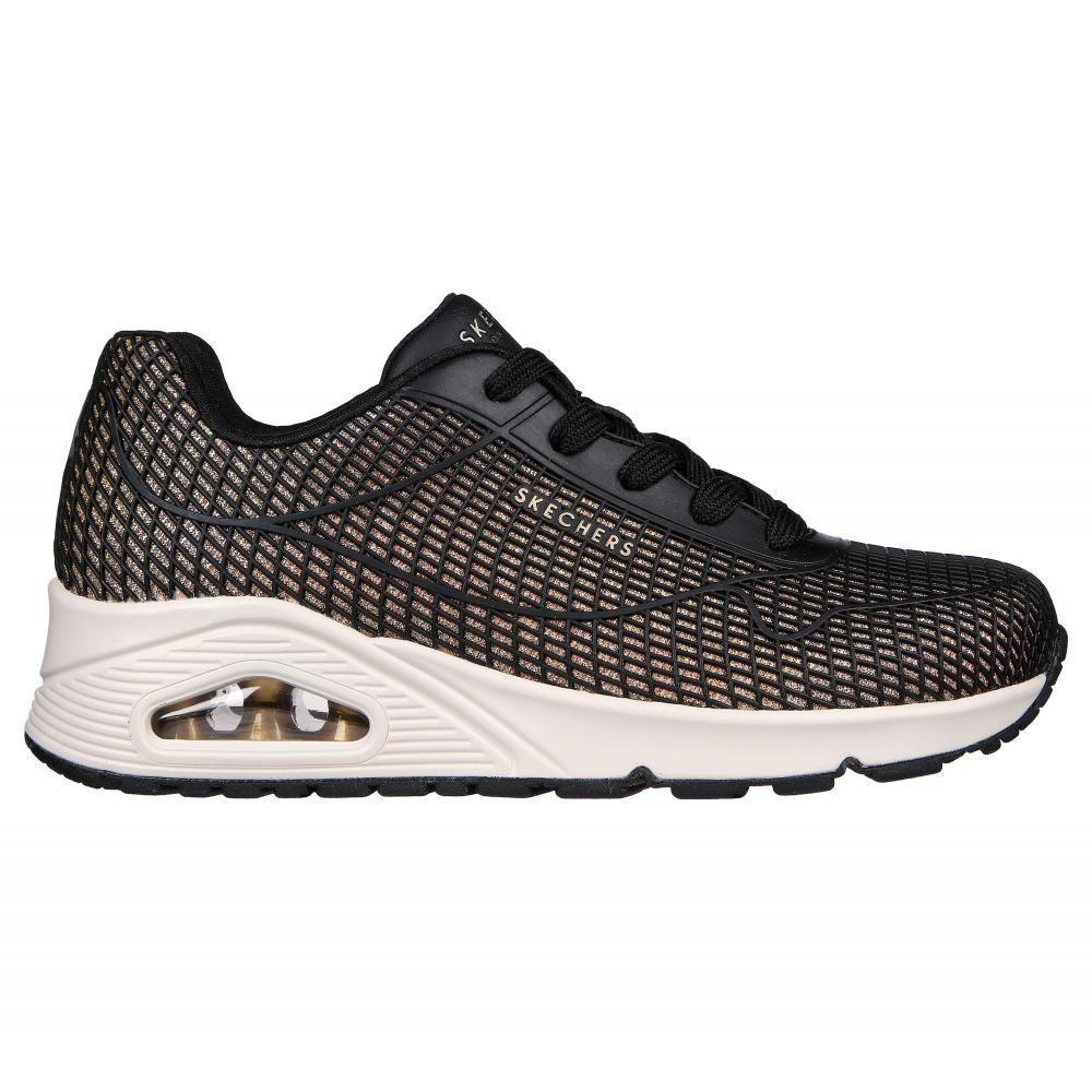 Zapatilla Mujer Uno  Negro Skechers-4