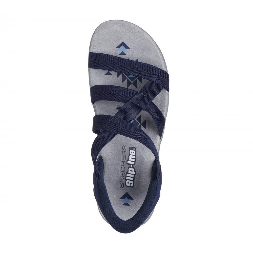 Sandalia Mujer Skechers Slip-ins: Reggae Slim Azul-1