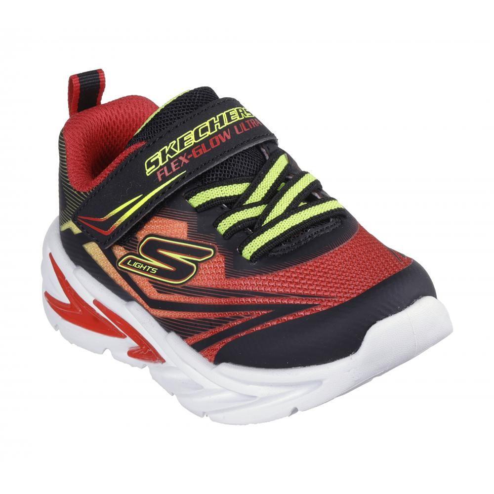 Zapatilla Niño FlexGlow 4K Negro Skechers-4
