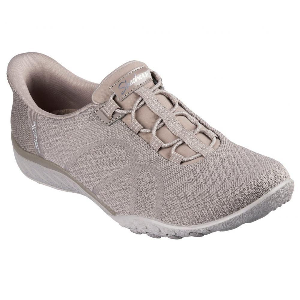 Zapatillas Mujer Slipins Breathe Easy Knitty Beige Skechers-3