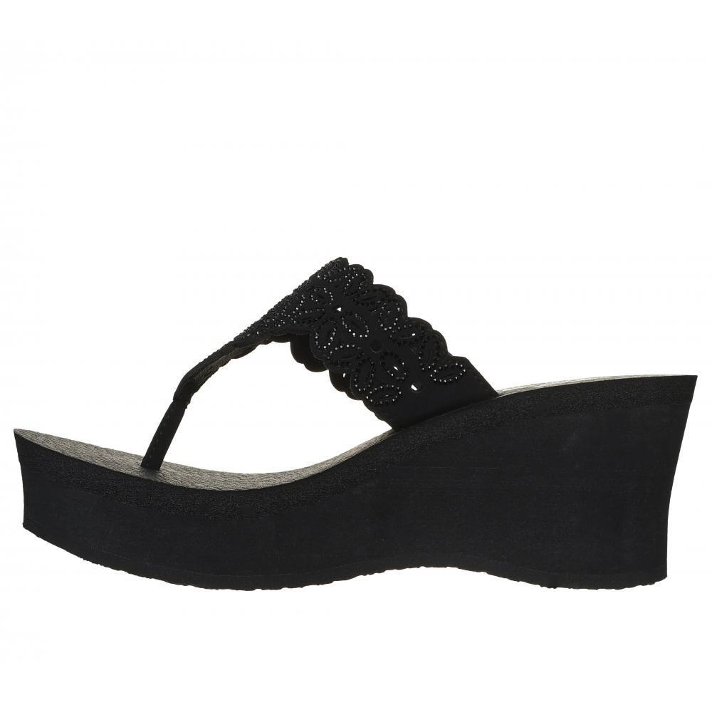 Sandalia Mujer Padma Flower Glitz Negro Skechers-3