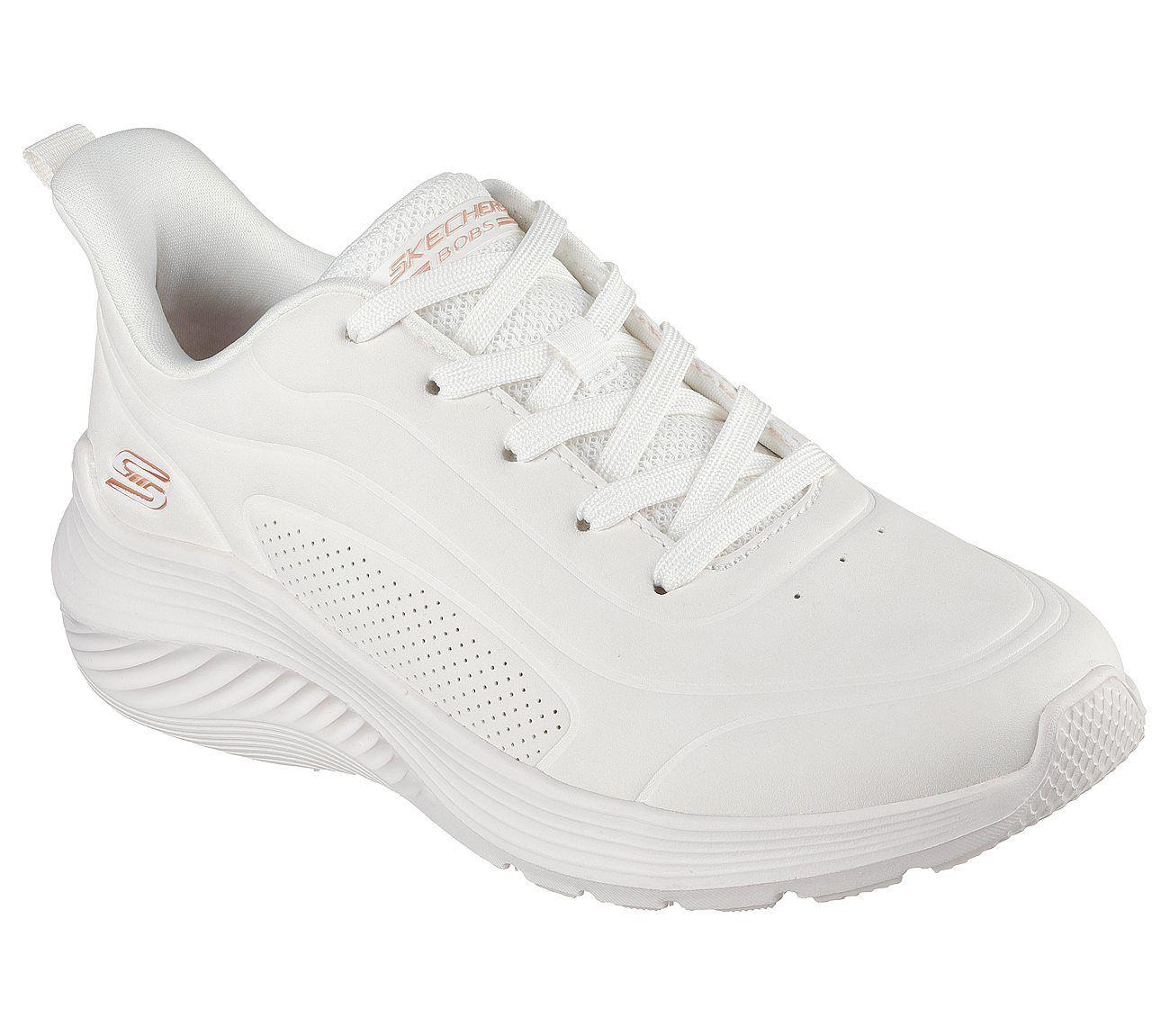 Zapatillas Skechers Mujer Bobs Sport Squad Waves Blanco-4