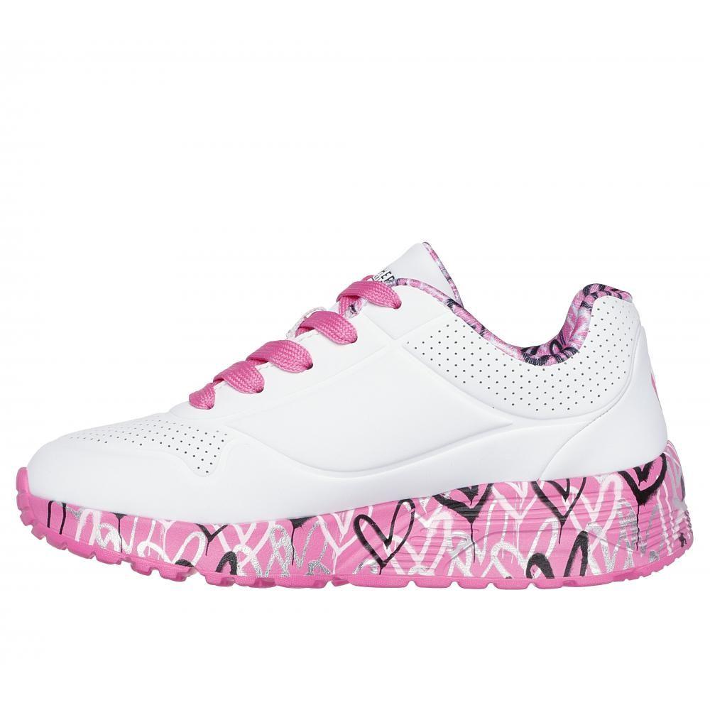Zapatilla Niña Uno Lite Lovey Luv Blanco Skechers-3