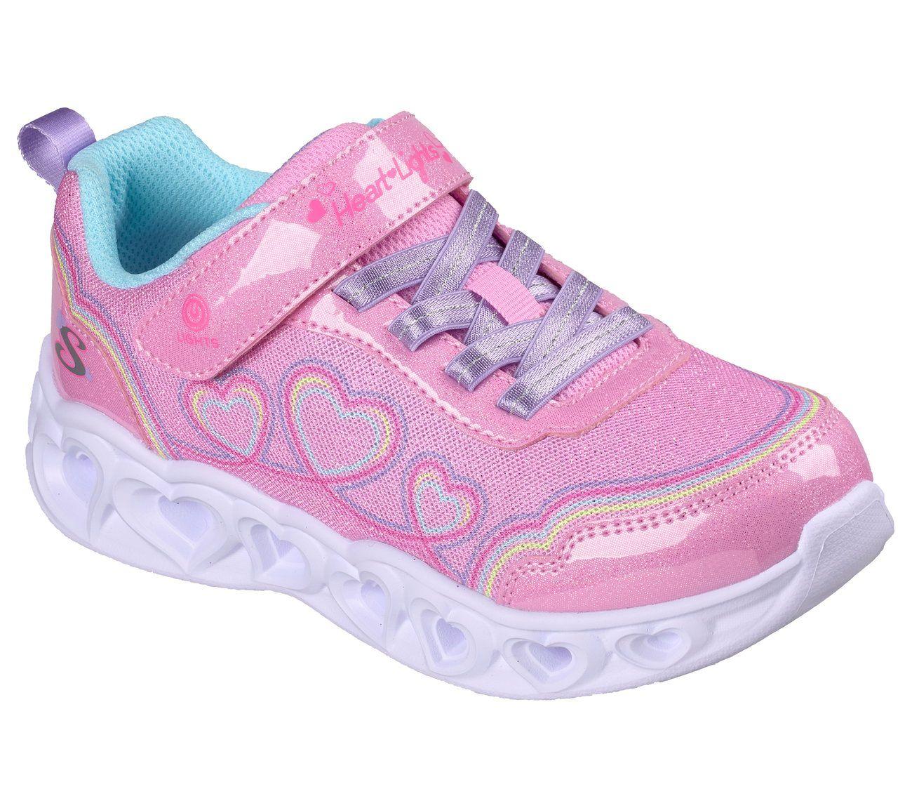 Zapatillas Niña Heart Lights Blanco rosado Skechers-1