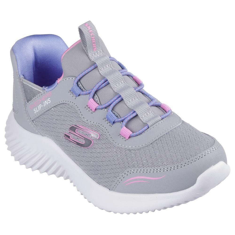 Zapatilla Niña Skechers Slip-ins: Bounder Gris-4