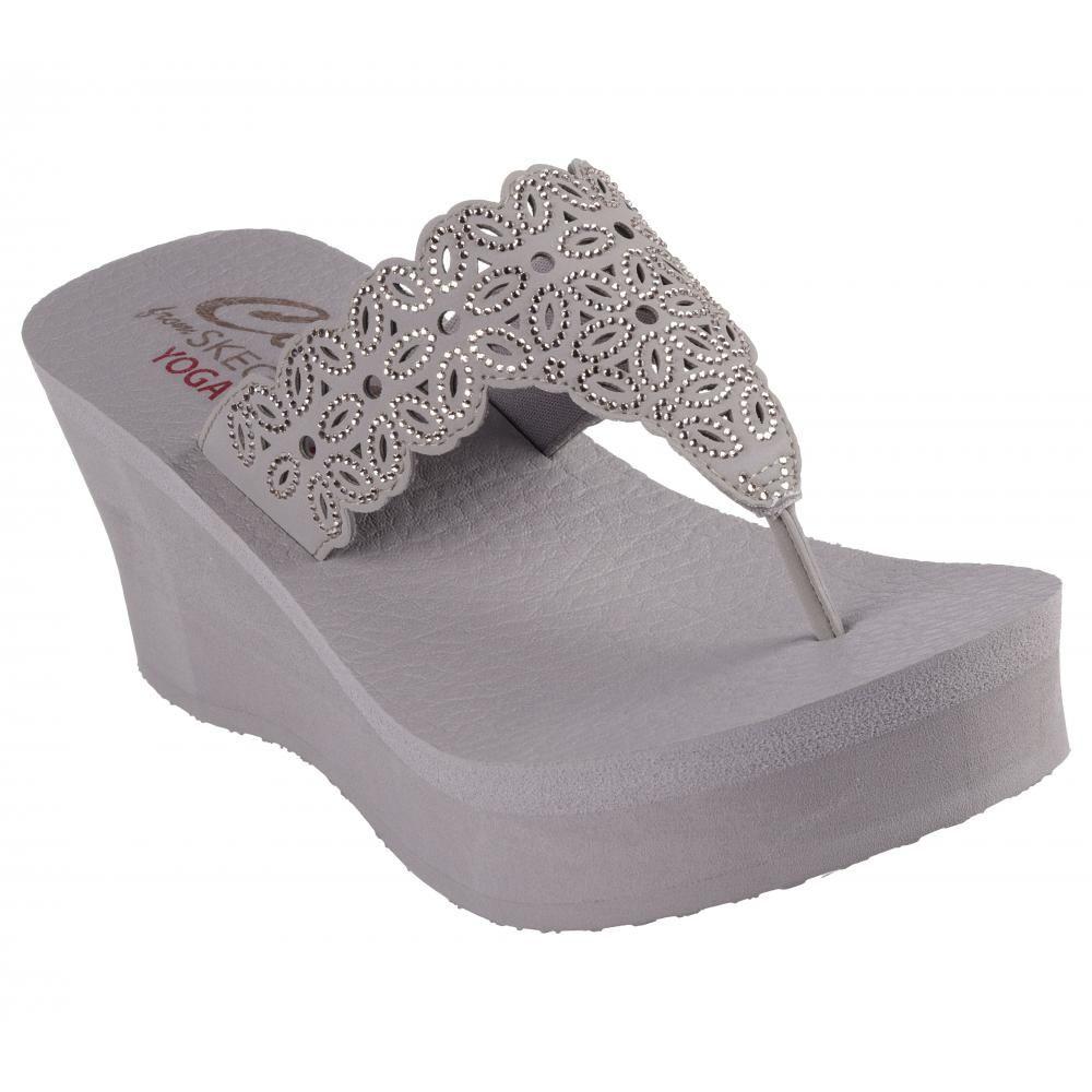 Sandalia Mujer Padma Flower Glitz Beige Skechers-4