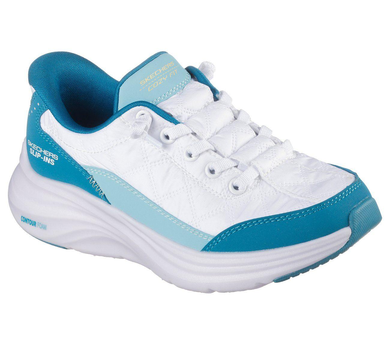 Zapatillas Niña Slip-ins Contour Foam Celeste Skechers-3