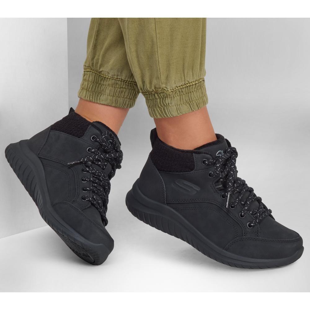 Botín Mujer Ultra Flex 2.0 Casual Mix Negro Skechers-1