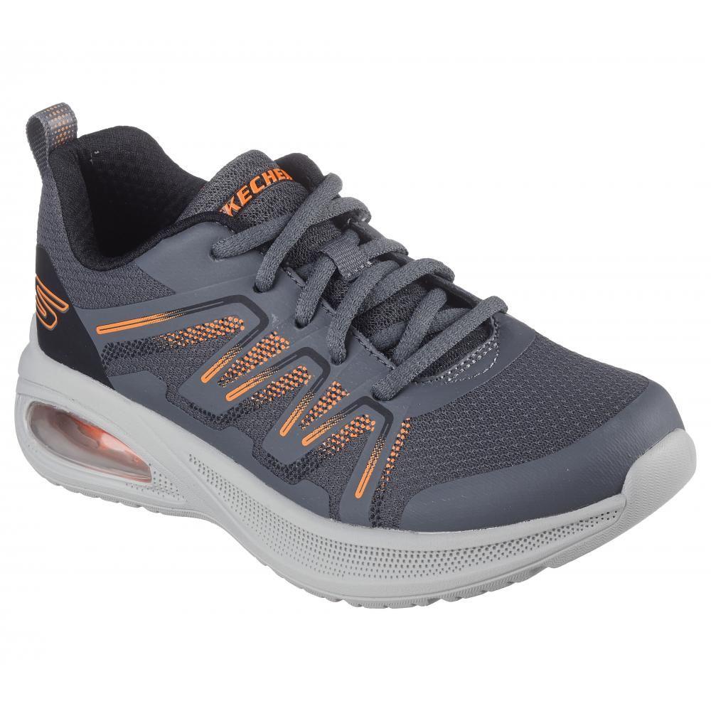 Zapatilla Niño Microspec Max Advance Krendeck Gris Skechers-4