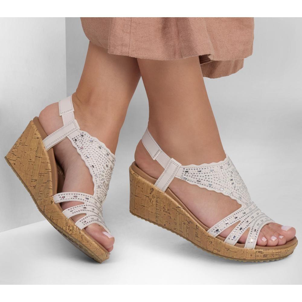 Sandalia Mujer Beverlee Dazzling Charm Blanco Skechers-1