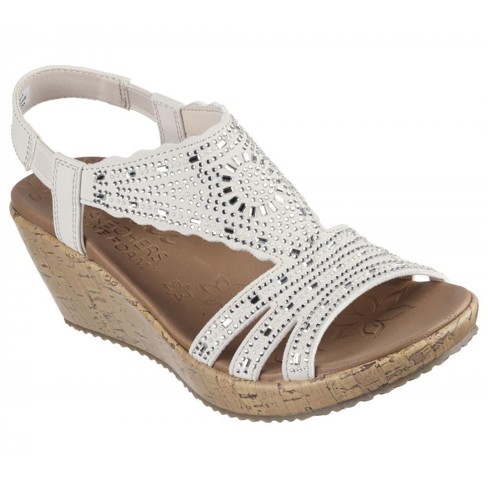 Sandalia Mujer Beverlee Dazzling Charm Blanco Skechers-4