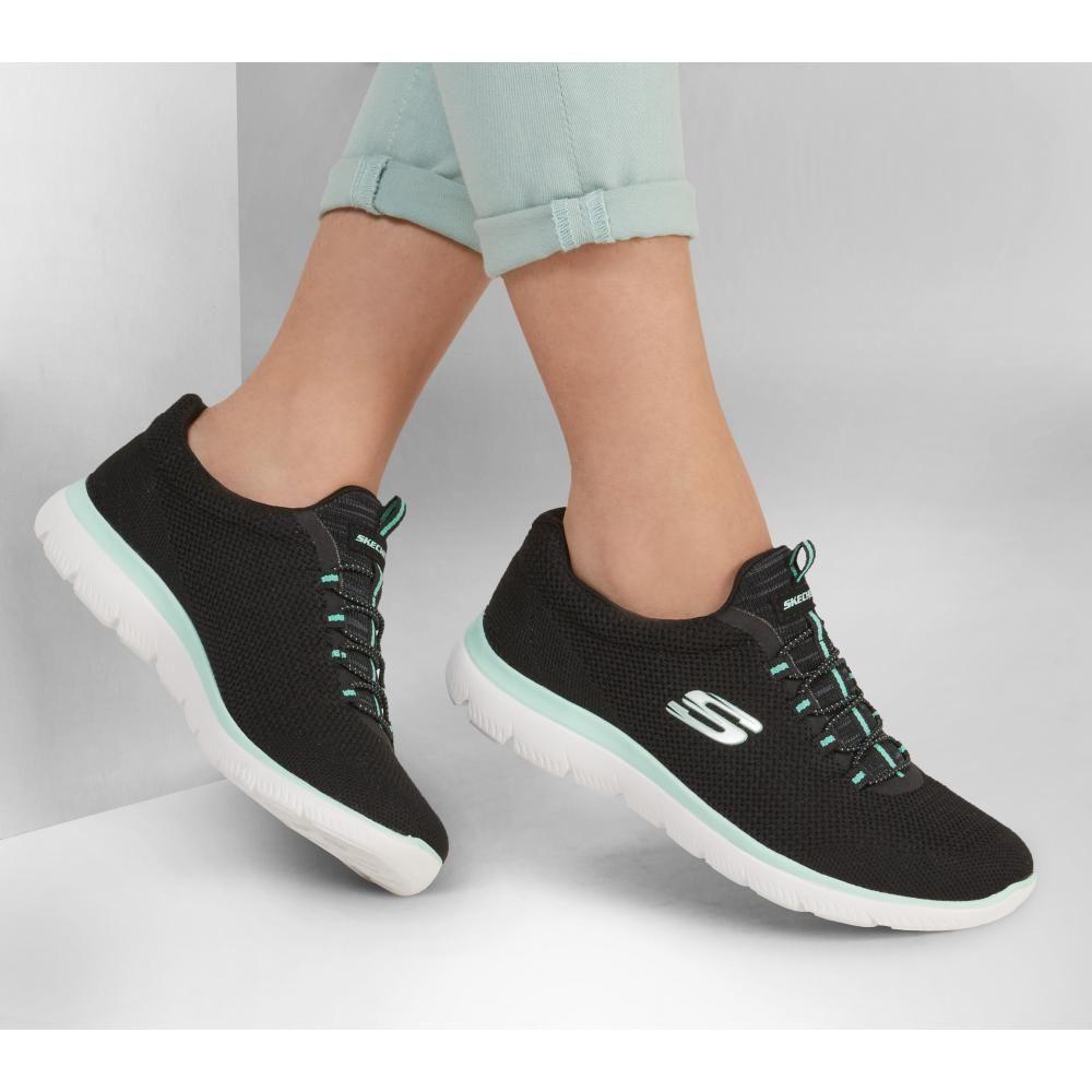 Zapatilla Mujer Summits Cool Classic Negro Skechers-1