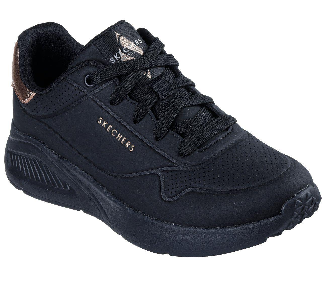 Zapatillas Mujer Uno Lite Shimmer Along Negro Skechers-3