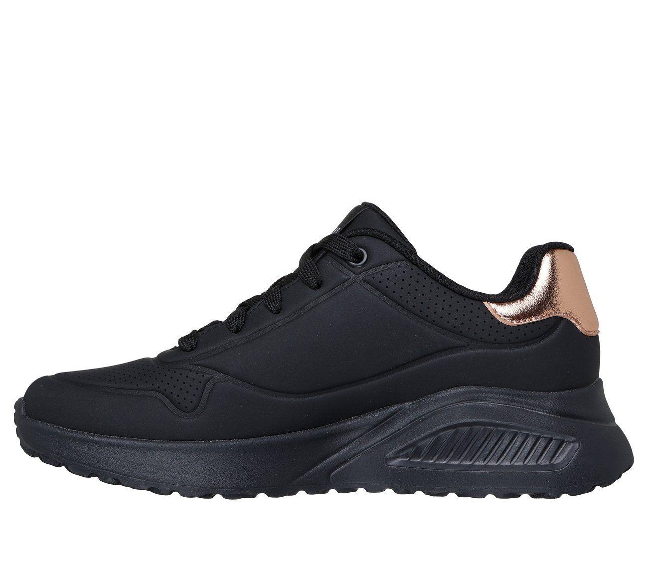 Zapatillas Mujer Uno Lite Shimmer Along Negro Skechers-4