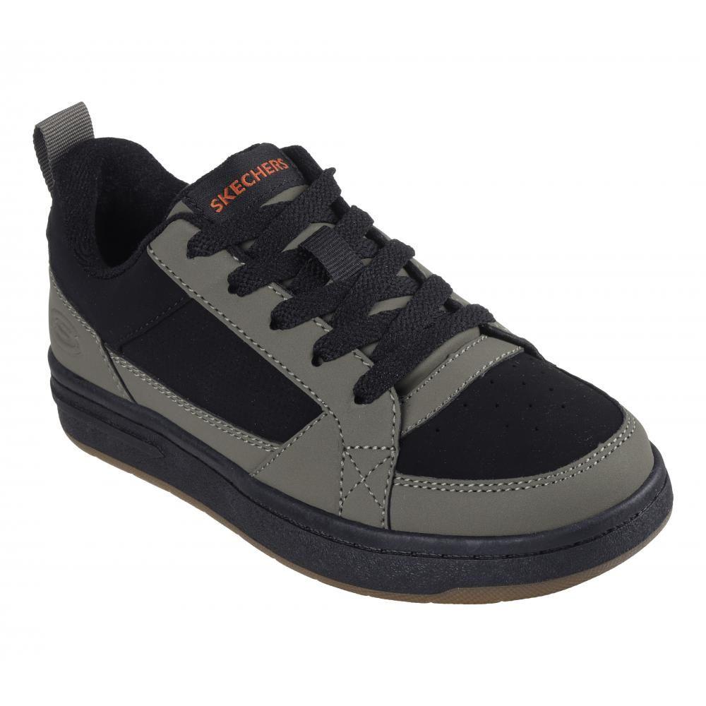 Zapatilla Niño Smooth Street Steady-Zip Oliva Skechers-4