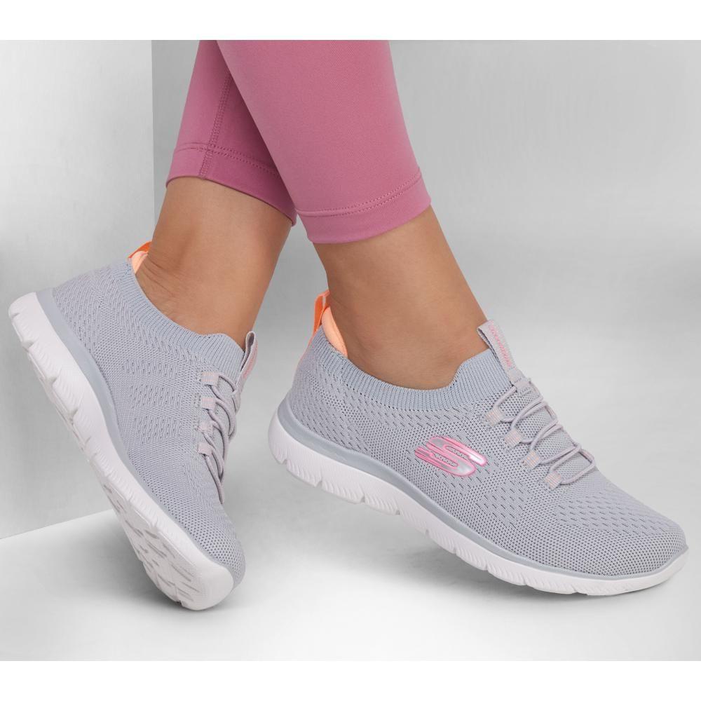 Zapatilla Mujer Summits Top Player Gris Skechers-1