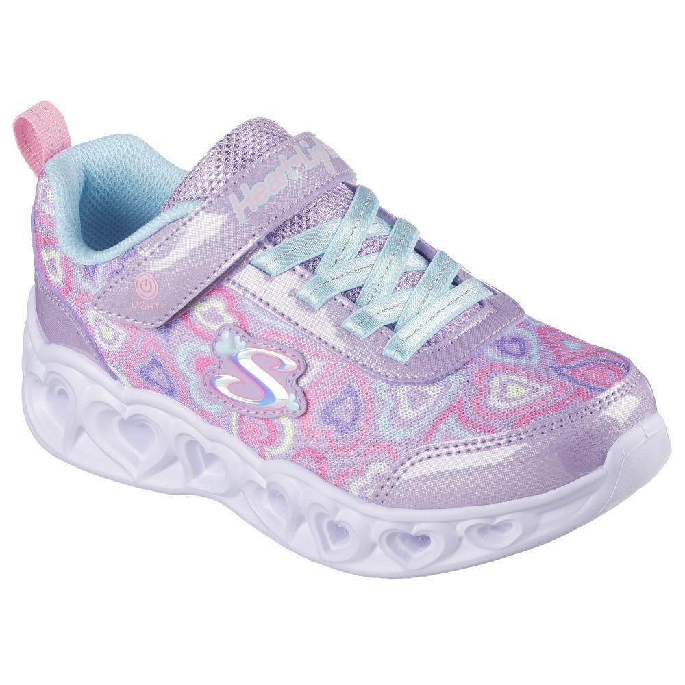 Zapatilla Niña Heart Lights Boogie Love Morado Skechers-4
